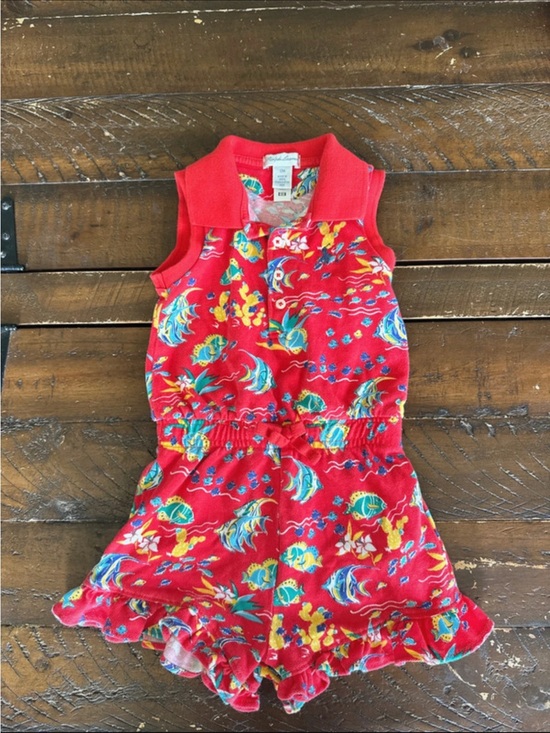 Ralph Lauren Other - Ralph Lauren Coastal Print Frilly Romper 12 months